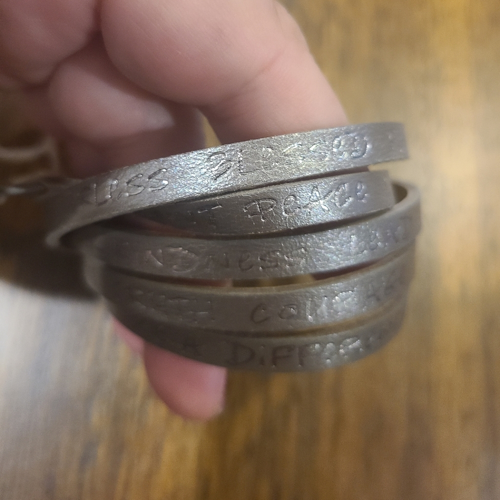 Good Work(s) leather wrap affirmation bracelet
